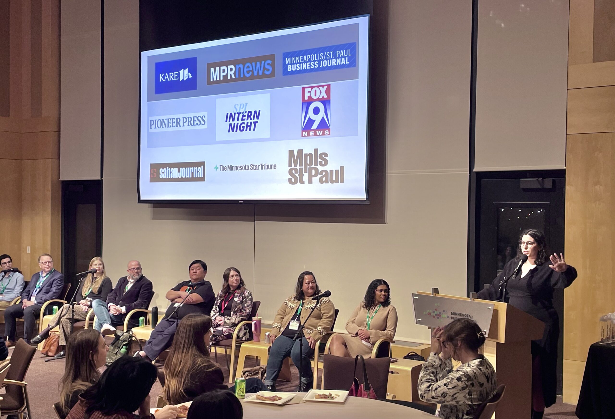 2025 MNSPJ Intern Night at thhe MPR UBS Forum